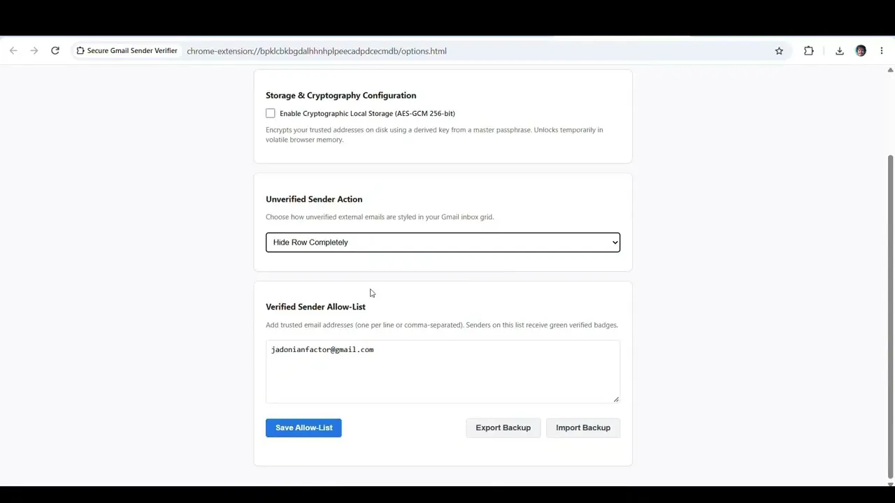 Secure Gmail Sender Verifier gallery image