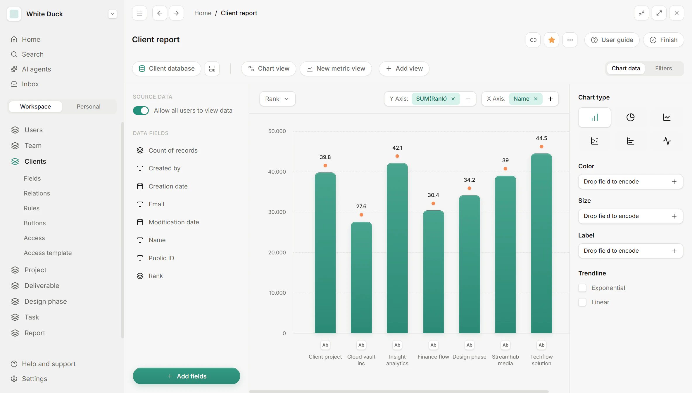 Client Report Dashboard 截图 2