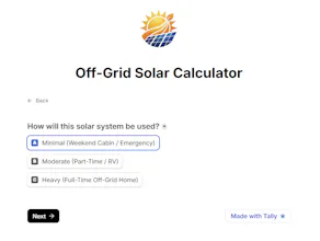 Off-Grid Solar Calculator gallery image