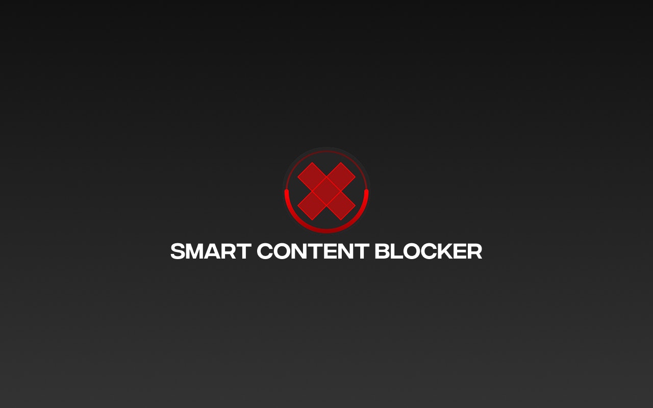 Smart Content Blocker - Main product screenshot demonstrating key features and user interface