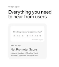 Widget feedback and analytics for SaaS gallery image