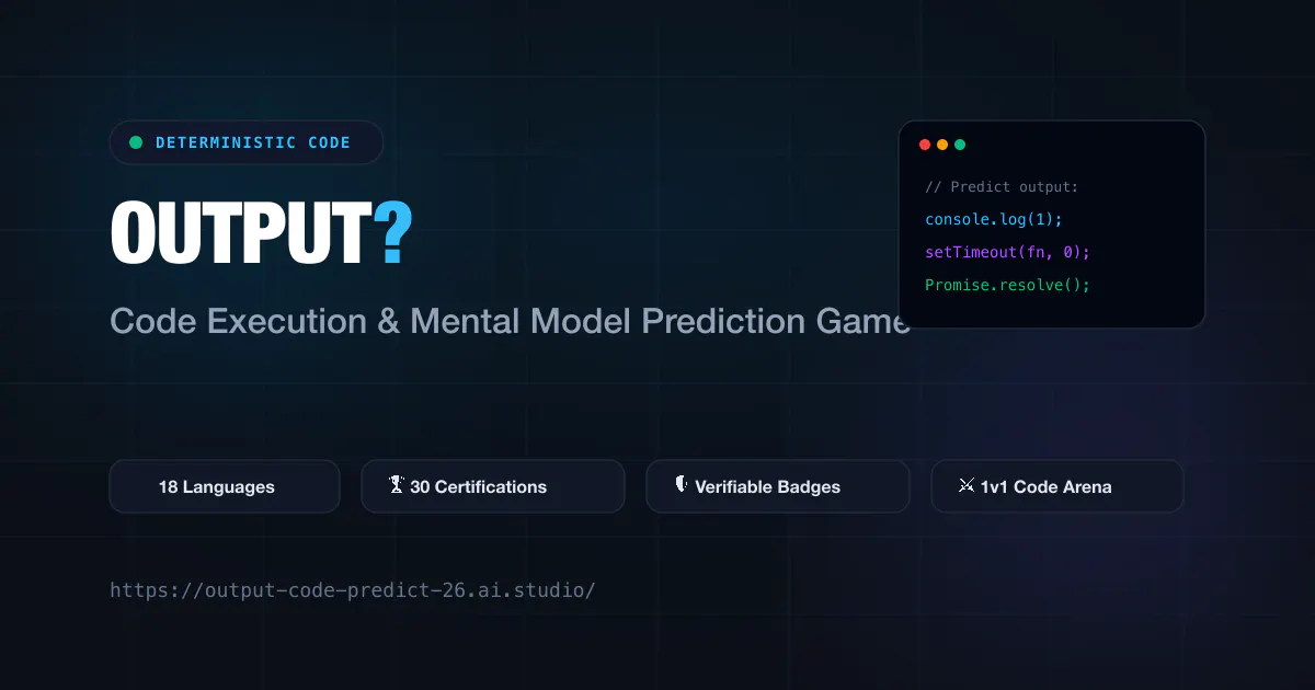 OUTPUT? — Code Prediction Game gallery image