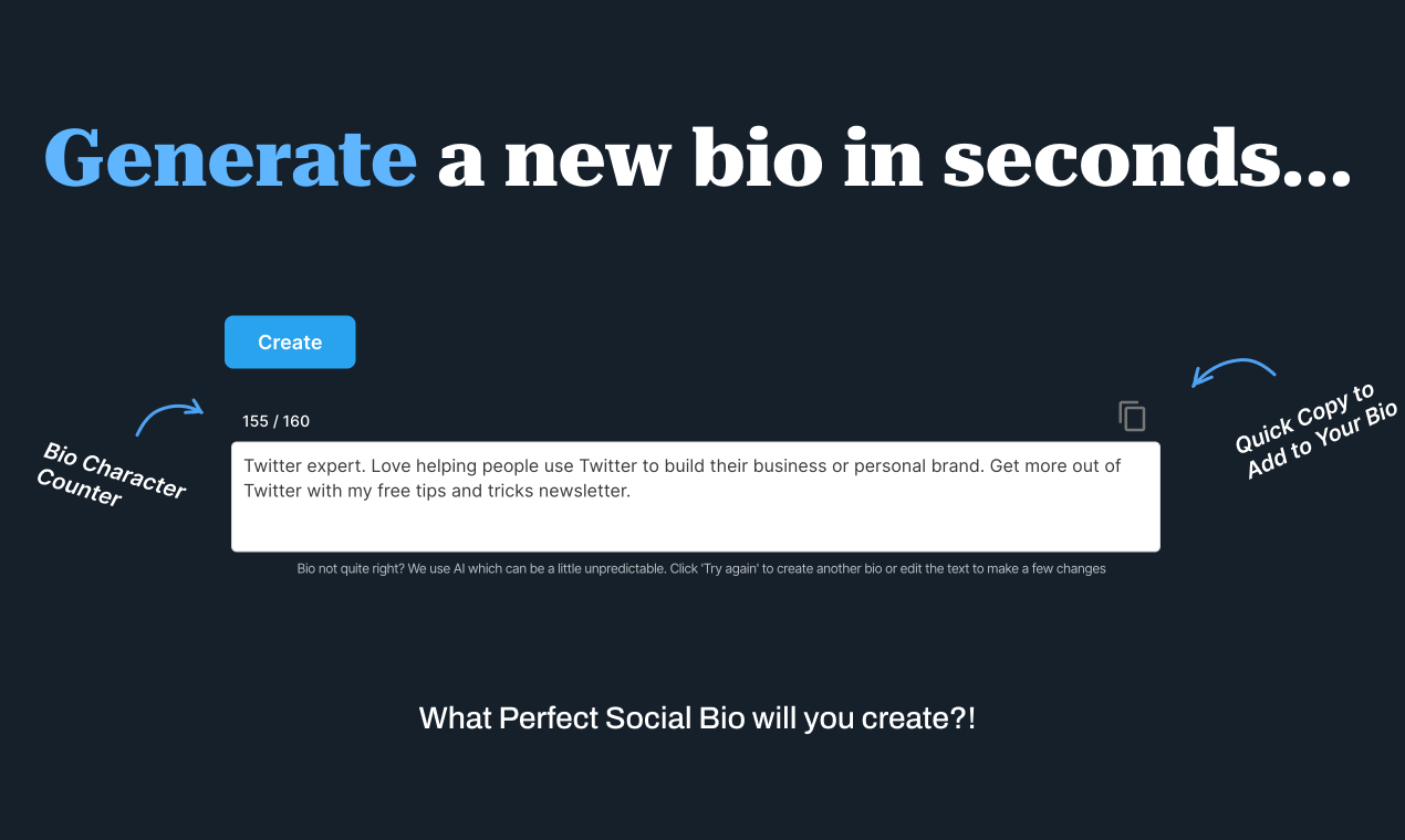 AI Social Bio - Product Information, Latest Updates, and Reviews 2023 |  Product Hunt