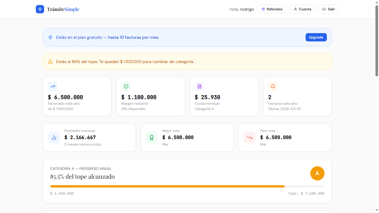 TrámiteSimple - Screenshot 3 showing product features and functionality