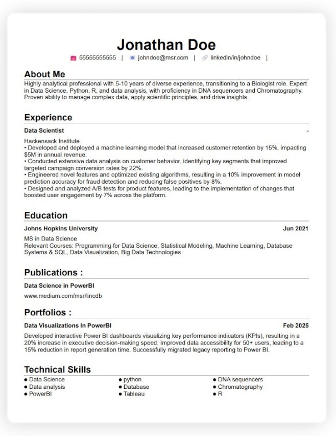 My STEM Resume gallery image