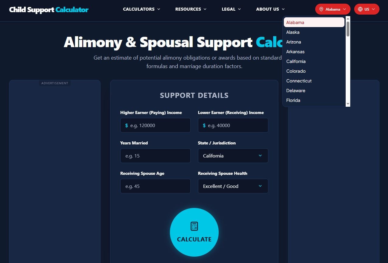 Family Law Calculator Suite gallery image