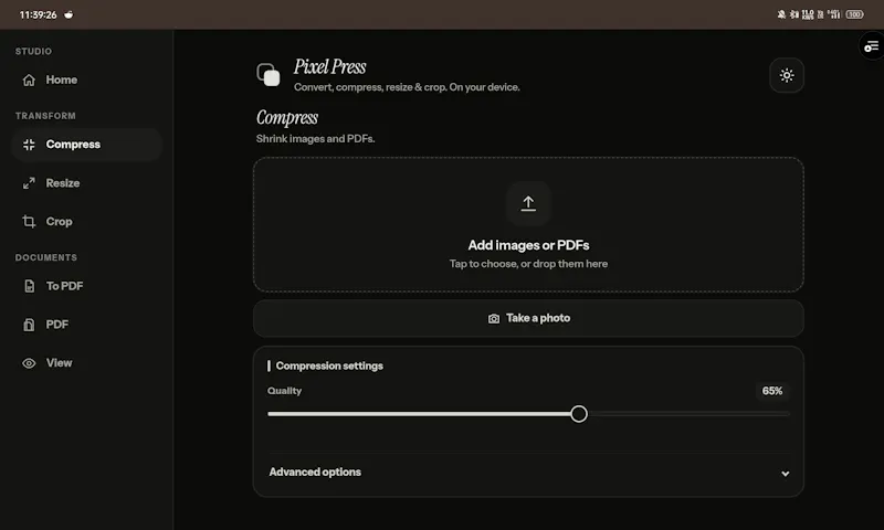 Pixel Press -100% offline Pdf & img tool screenshot 2
