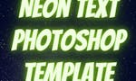 Free Neon Text Photoshop Template image