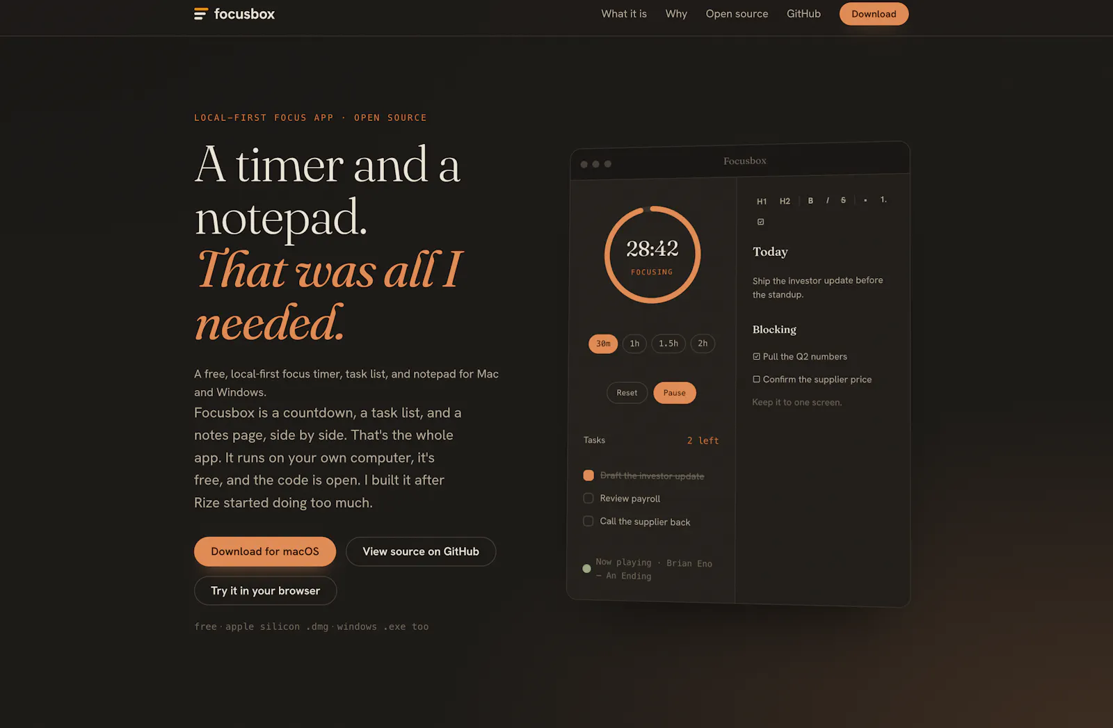 FocusBOX screenshot 1
