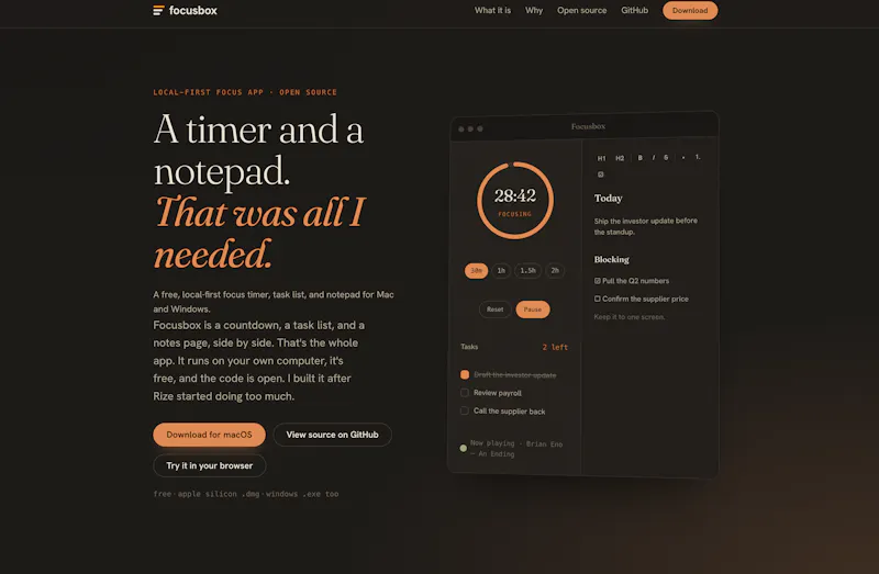 FocusBOX screenshot 1