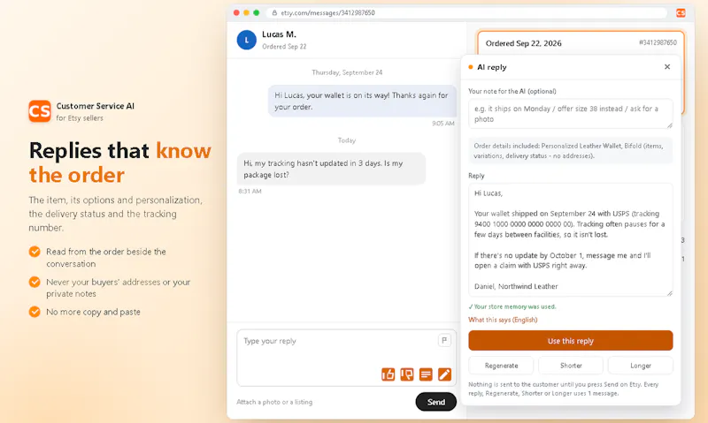 Customer Service AI for Etsy screenshot 5