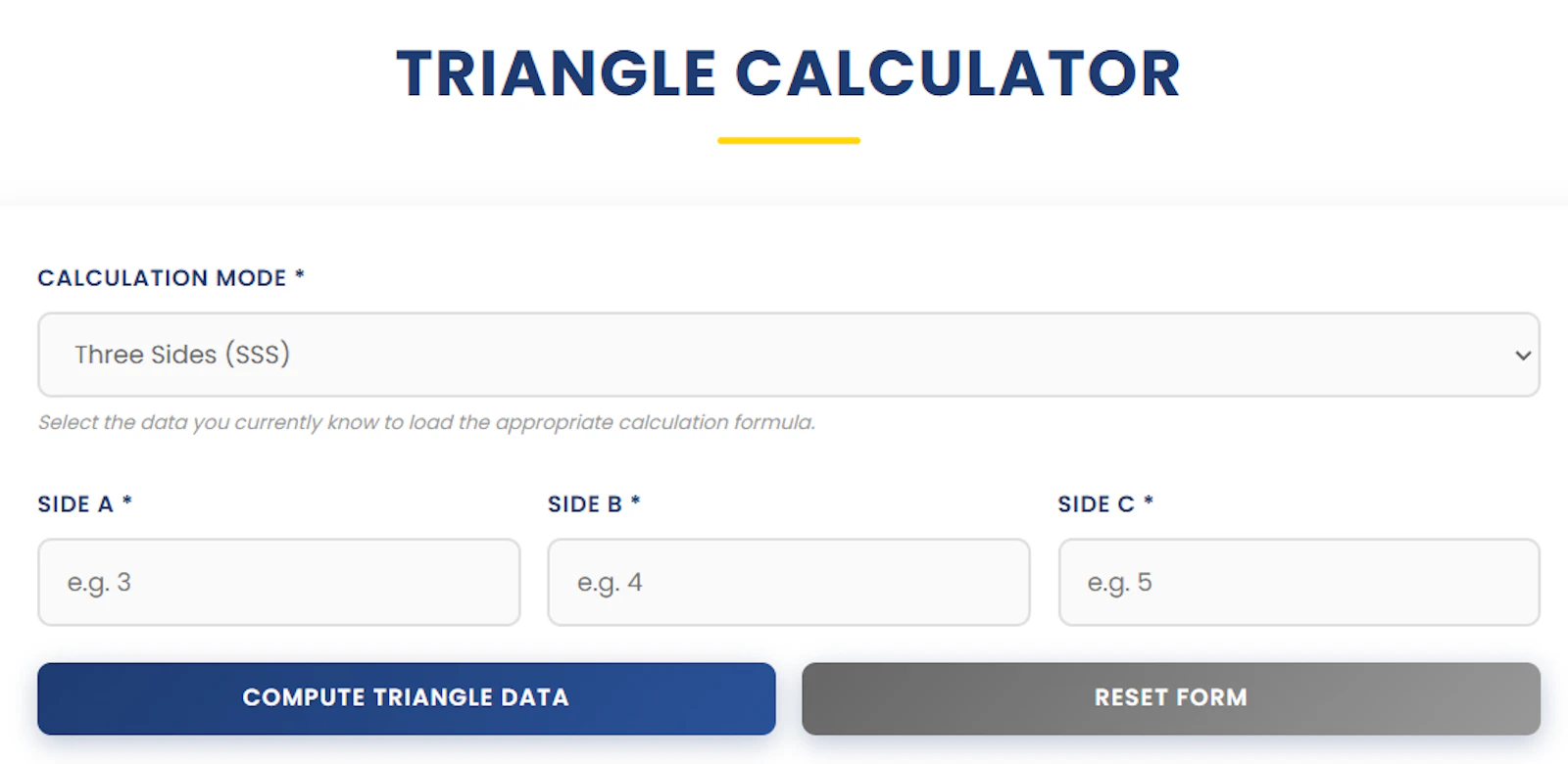  Triangle Calculator  screenshot 1