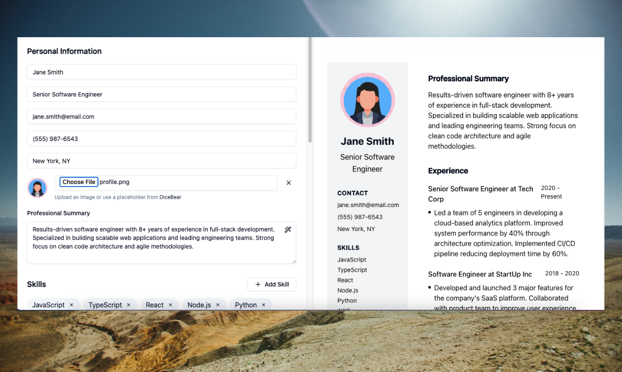 Resume Builder gallery image