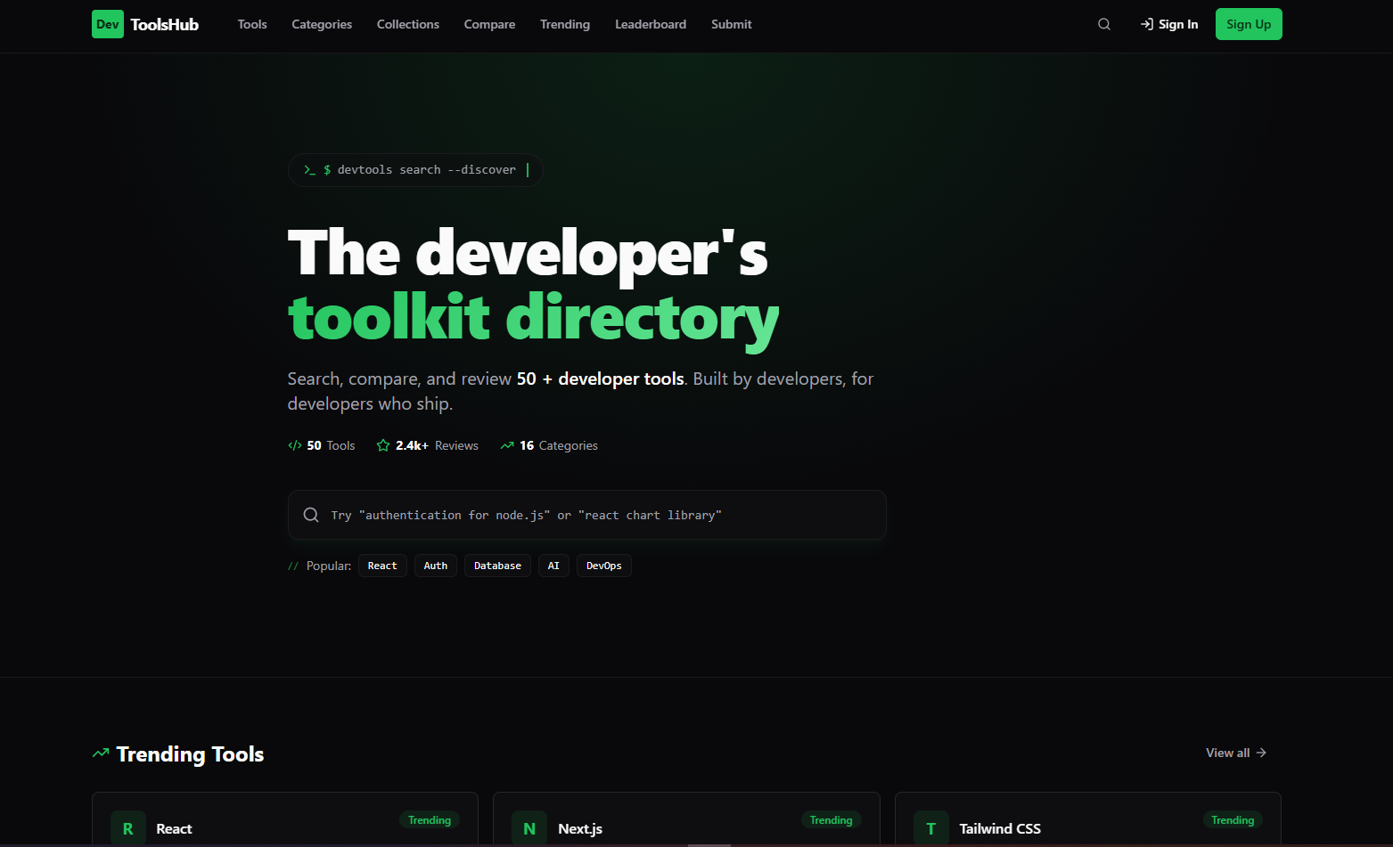 DevToolsHunt – Developer Tools Directory gallery image