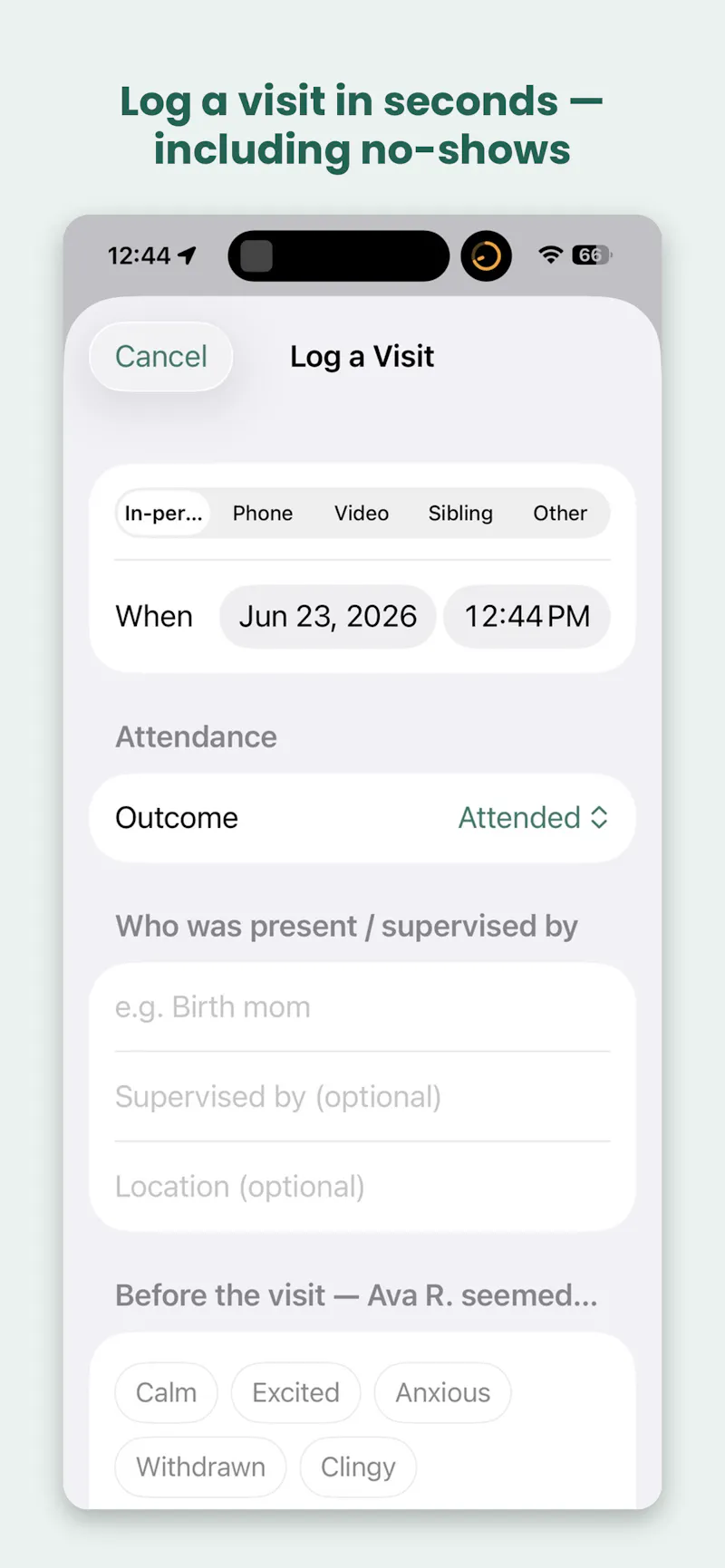 Foster Log screenshot 2