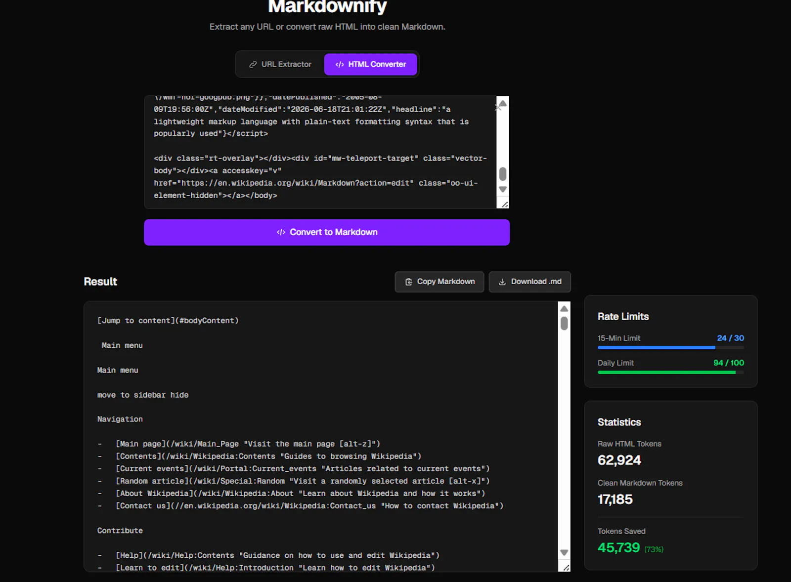 Markdownify screenshot 1