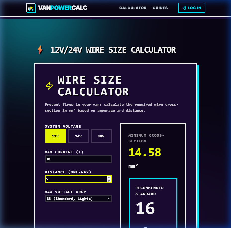 VanPowerCalc media 6