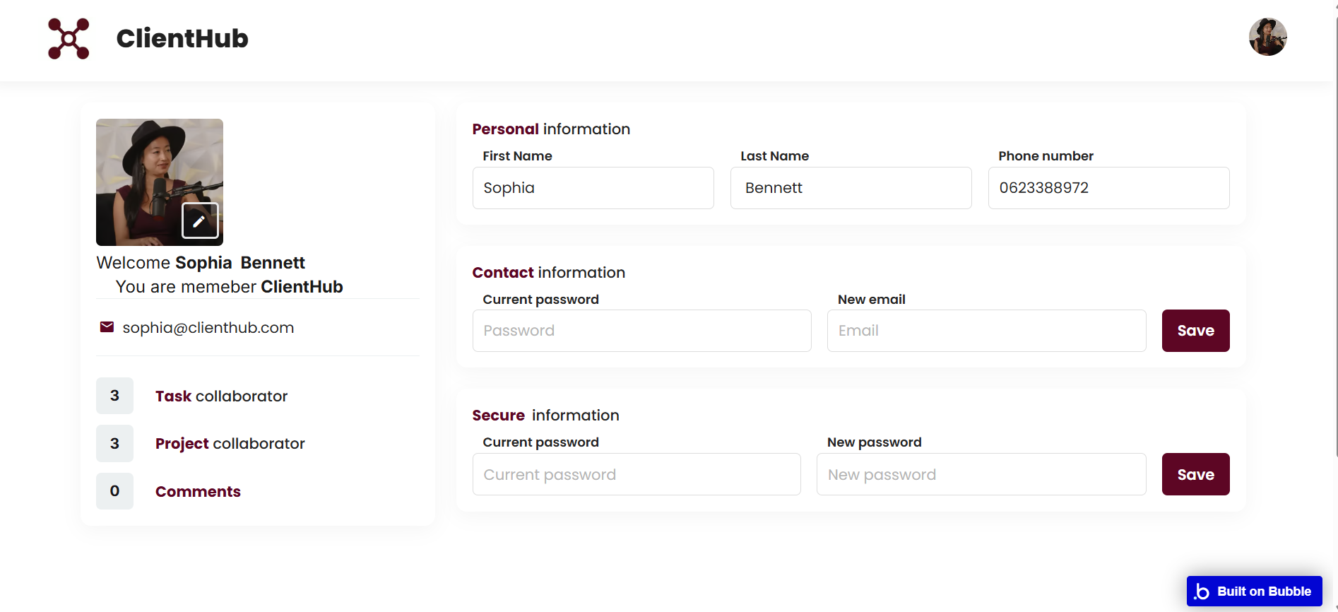 SaaS CRM for clients, projects, tasks gallery image