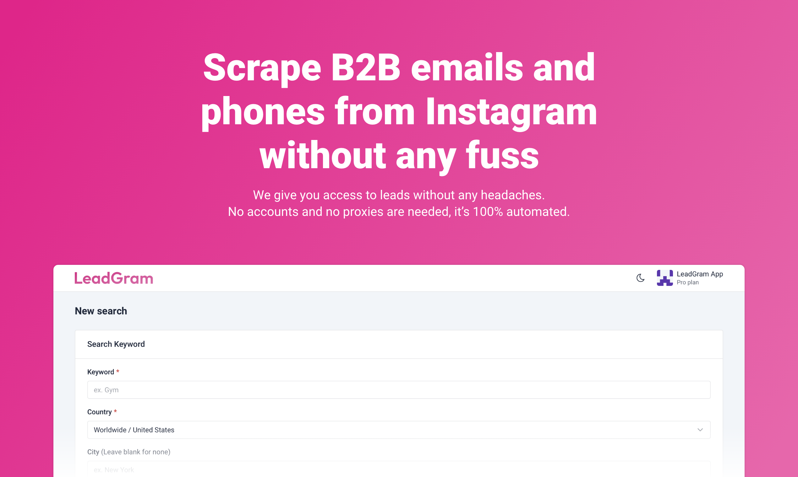 Média Plomb - Stracle B2B e-mails d'Instagram et trouvez vos prochains clients 2