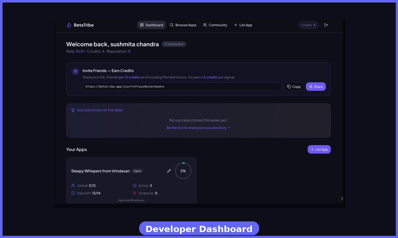 BetaTribe - Screenshot 3 showing product features and functionality