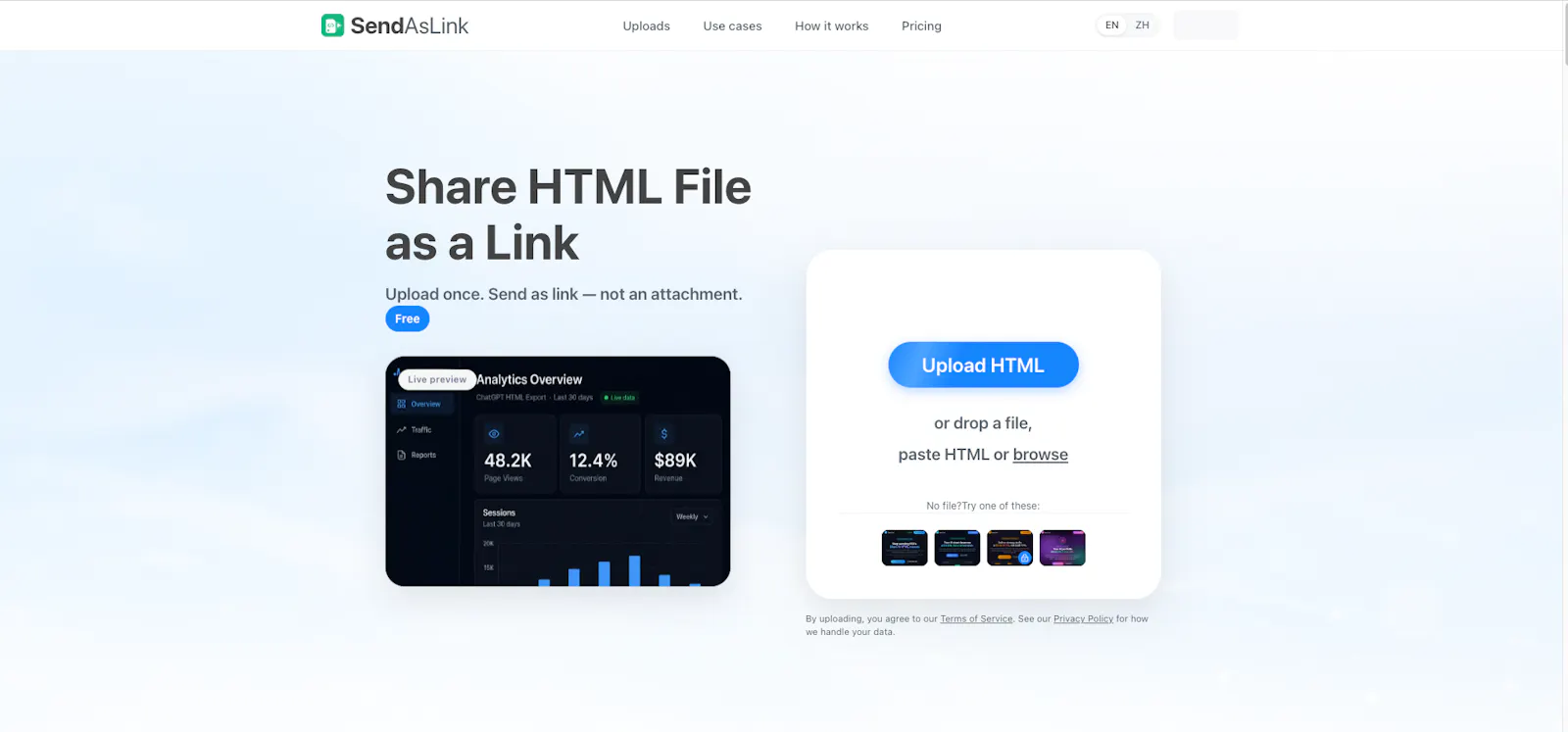 SendAsLink screenshot 2