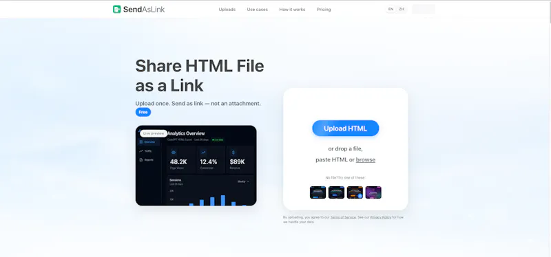 SendAsLink screenshot 2