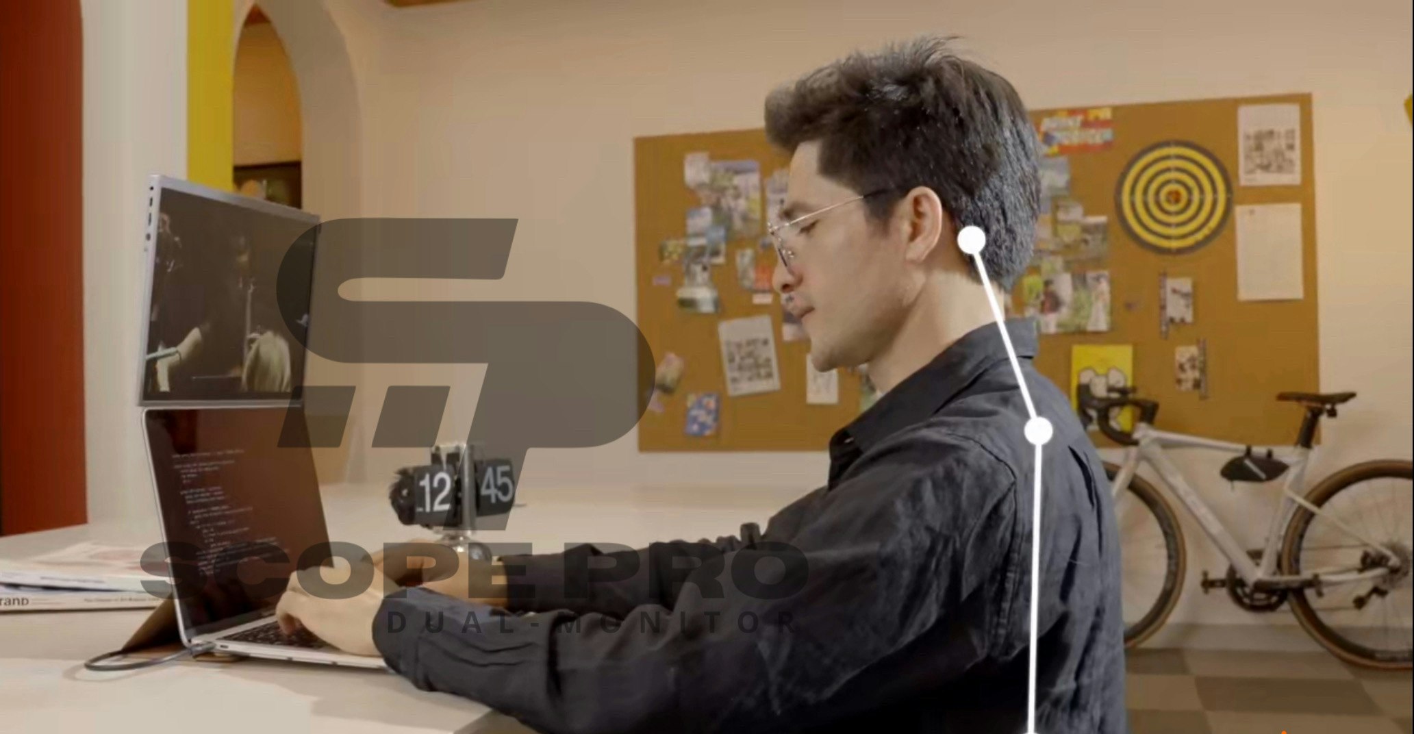 SCOPEPROデュアルスクリーンモニター - 薄いデュアルスクリーンポータブルモニターSCOPEPROの導入メディア3