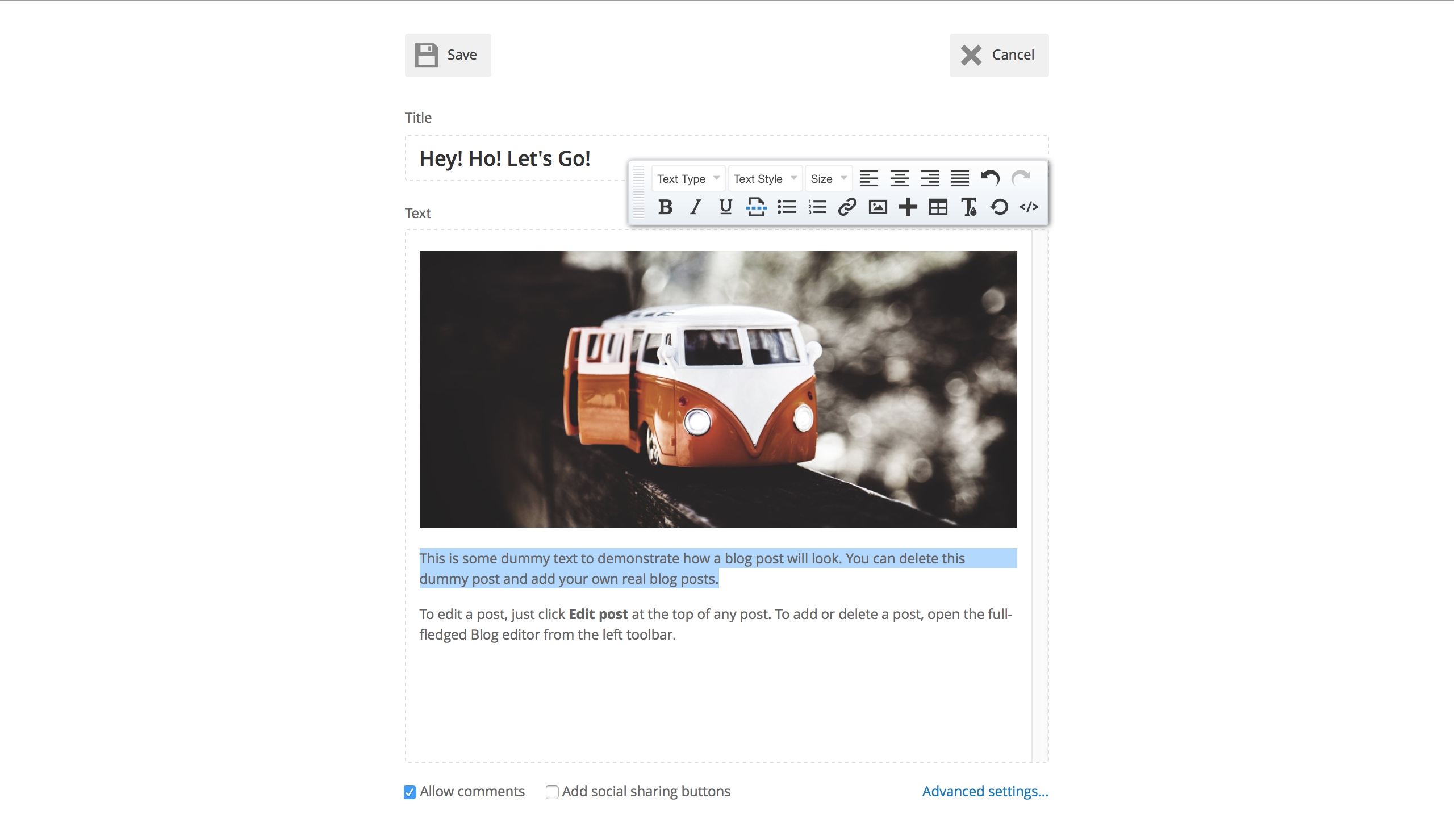 Mozello Website Builder gallery image