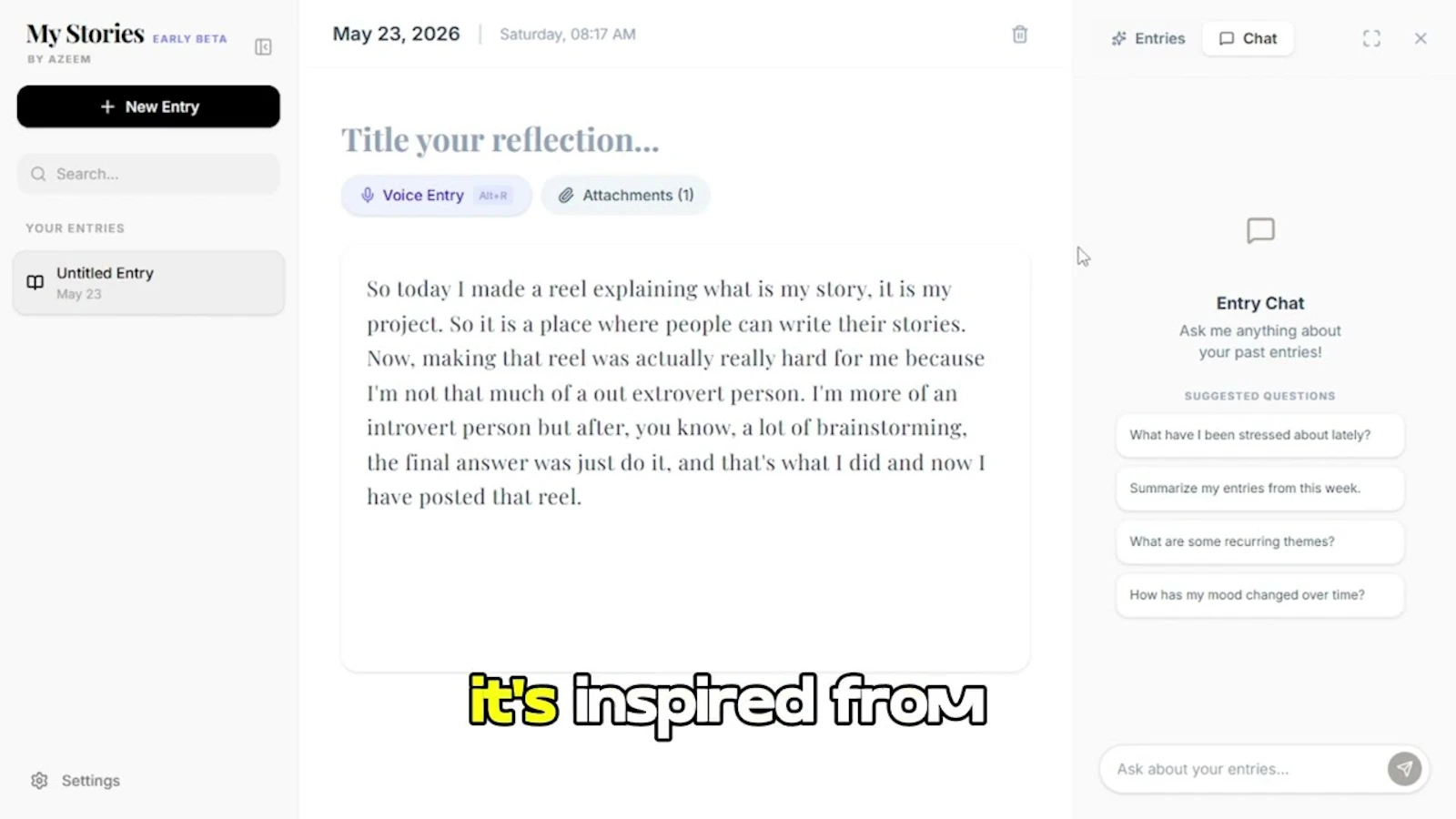 My Stories screenshot 1 (video preview)