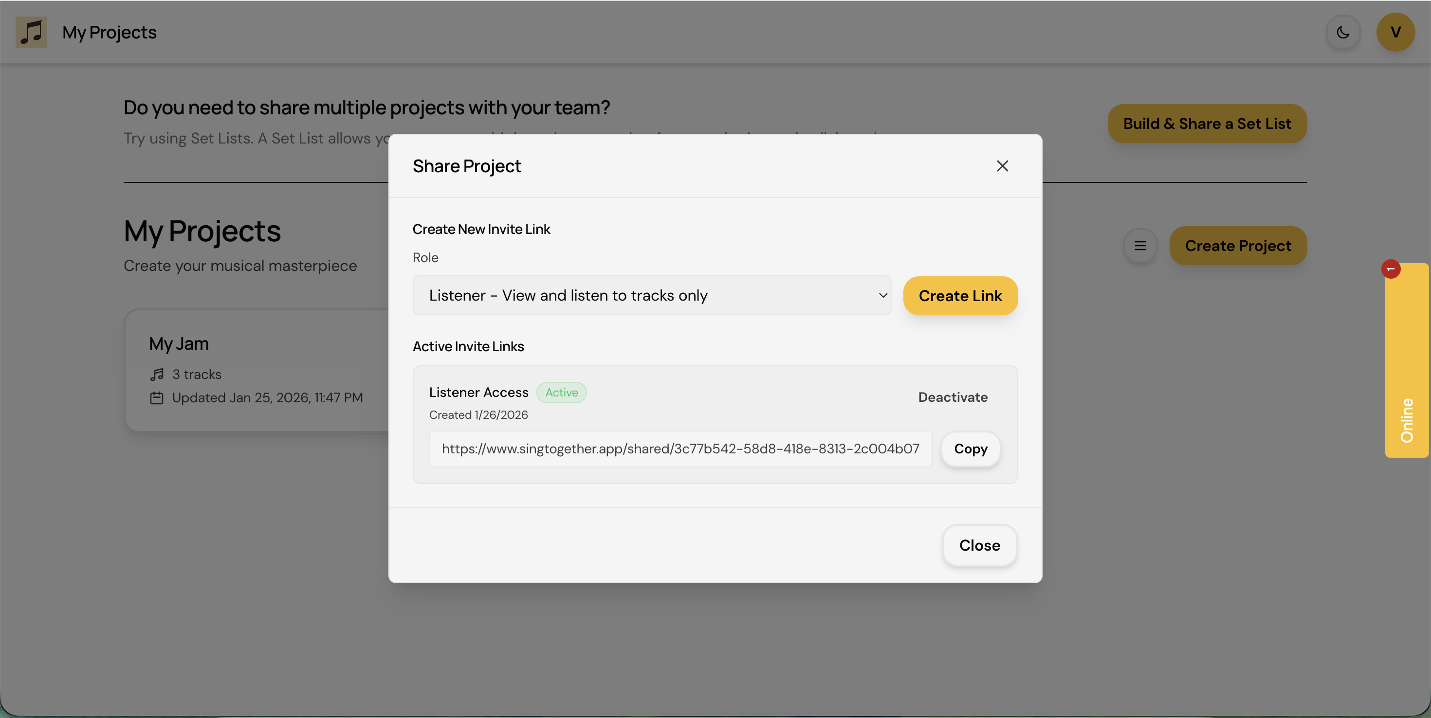 SingTogether - Screenshot 2 showing product features and functionality