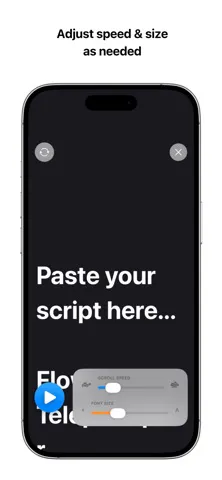 Teleprompter by a screenwriter