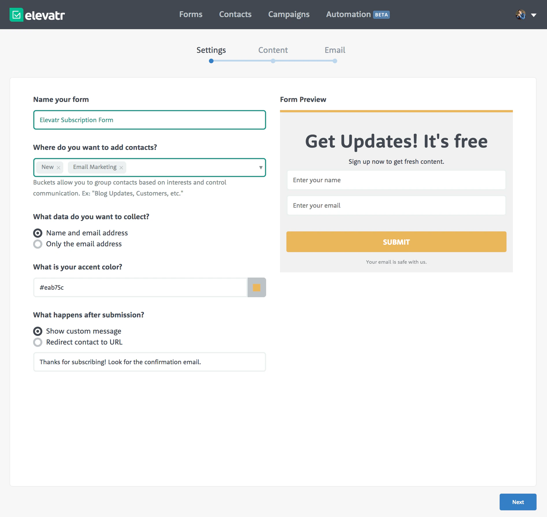 Elevatr Email Marketing Automation Image