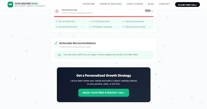 Free SEO Audit Tool screenshot 2