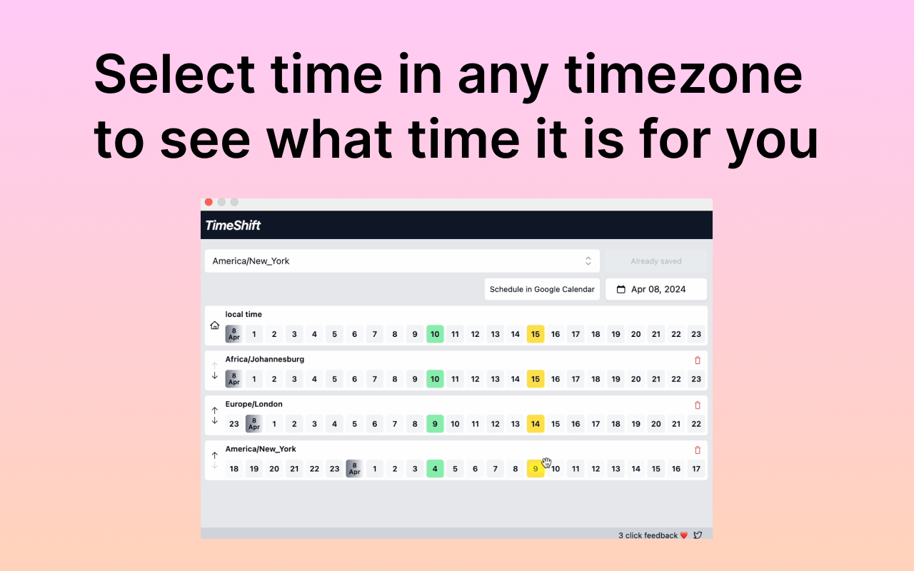 Timeshift - Timezones wurden für Besprechungen einfach gemacht Medien 3