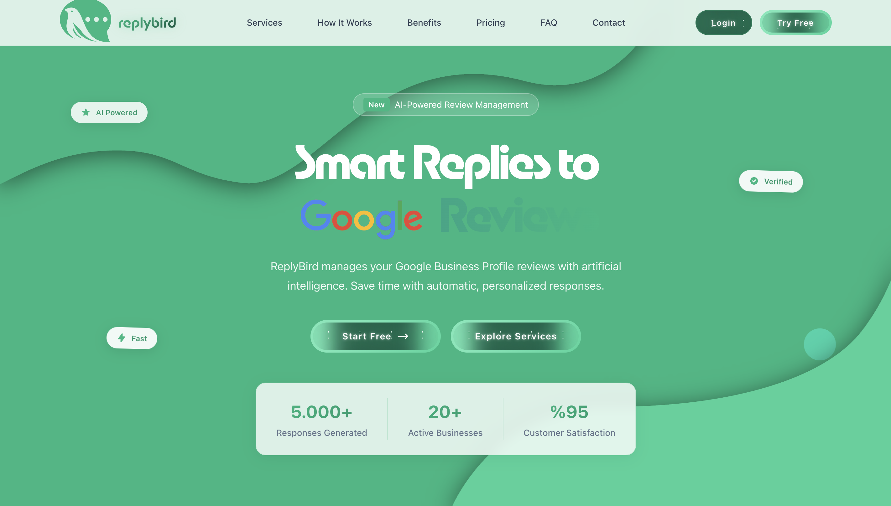 ReplyBird AI - Main product screenshot demonstrating key features and user interface