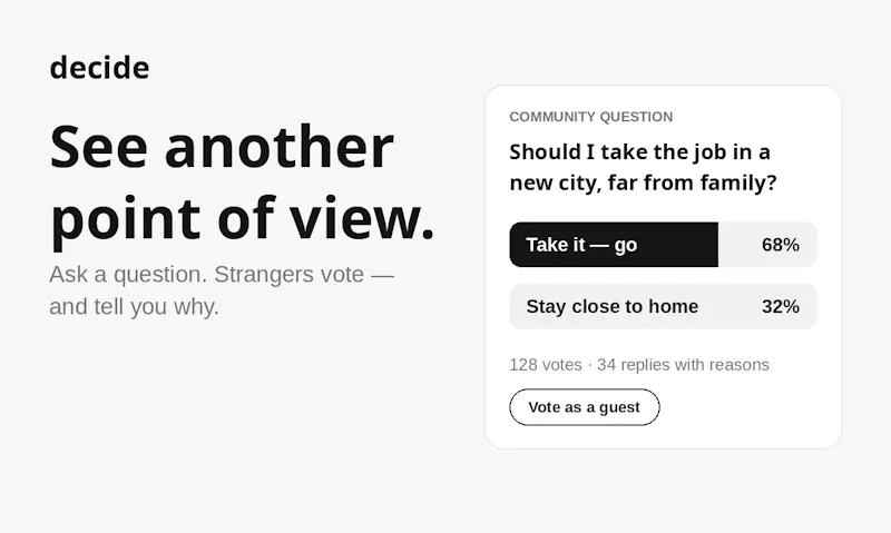 Decide screenshot 1