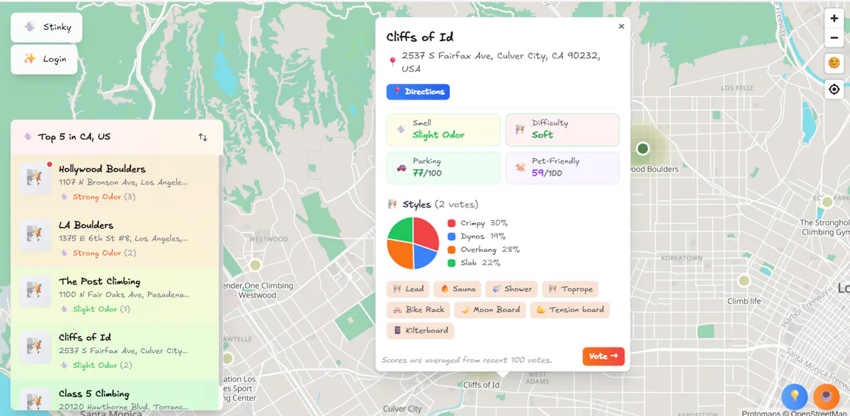 Your Shoe Smells-Map for stinky gyms