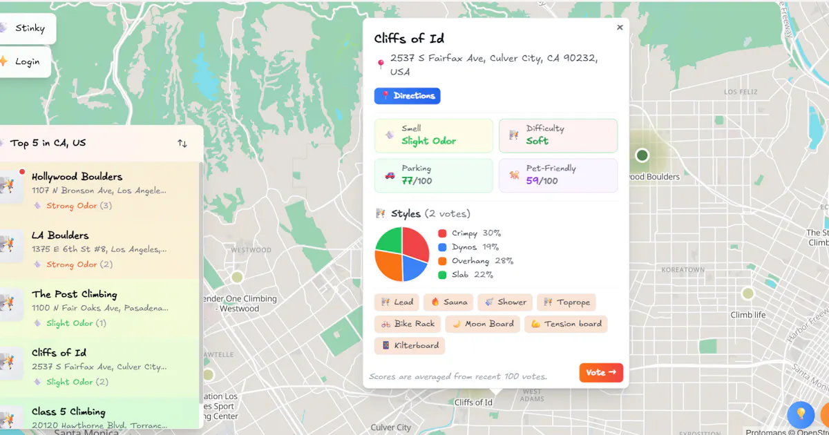 Your Shoe Smells-Map for stinky gyms