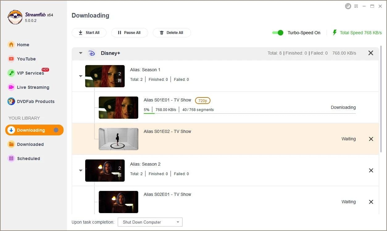 Mídia 4 de Streamfab Disney Plus Downloader