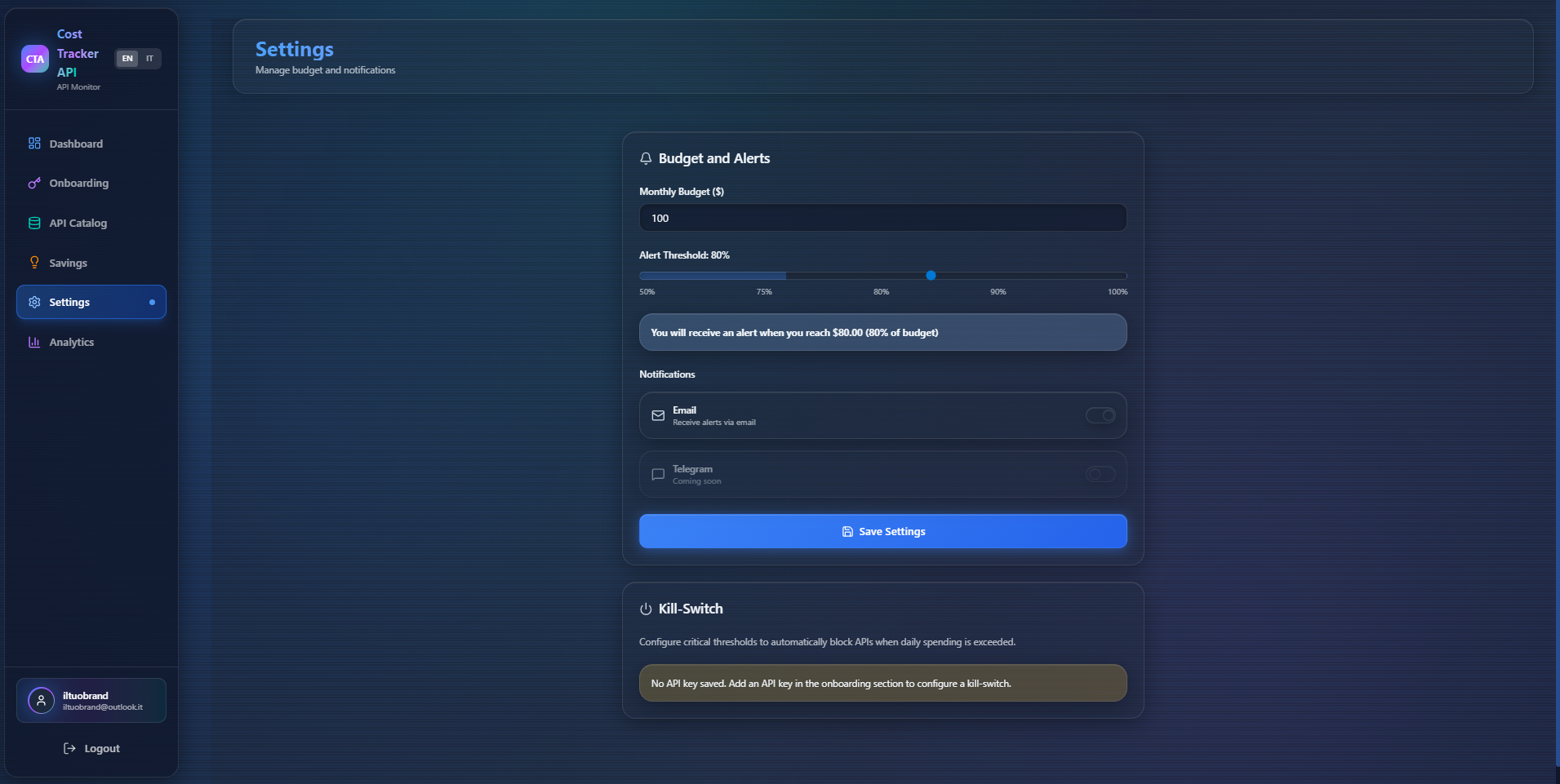 Cost Tracker API gallery image