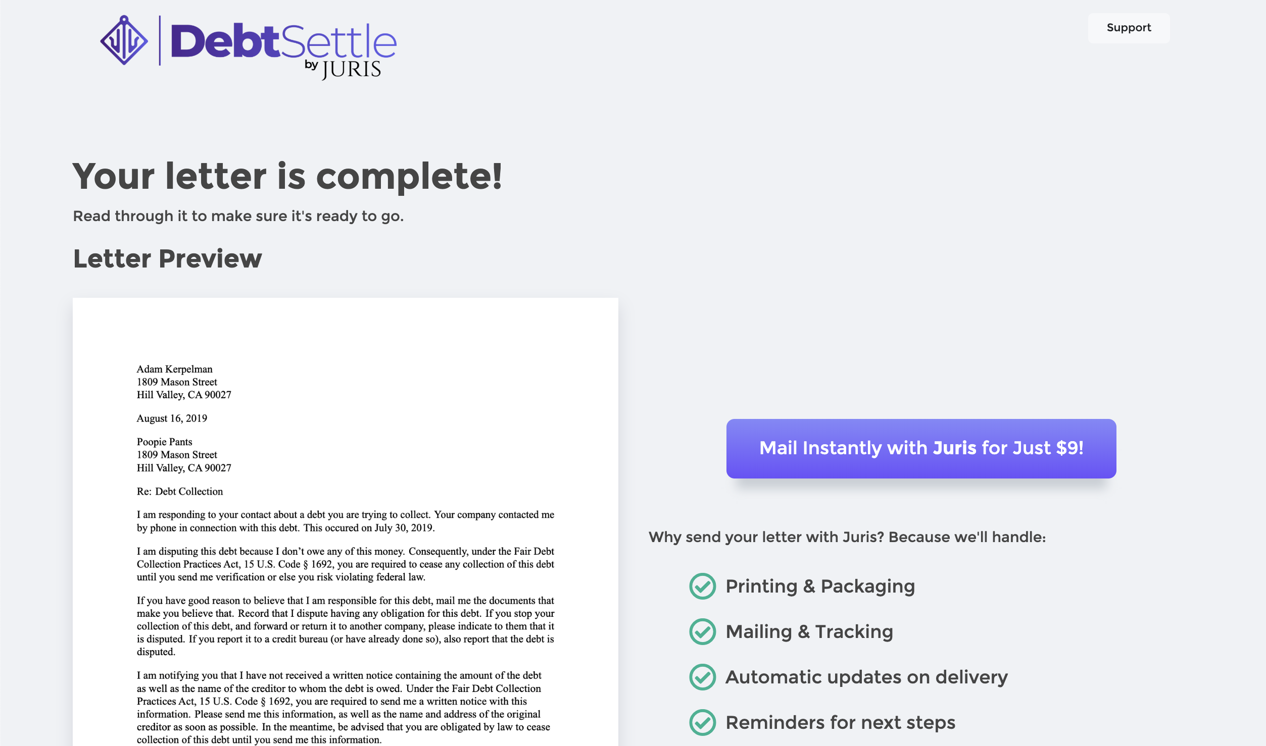 DebtLetter by Juris gallery image