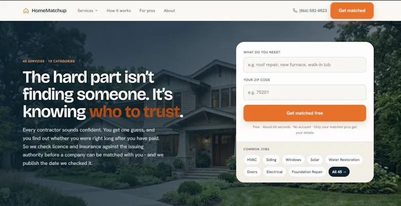 HomeMatchup screenshot 1