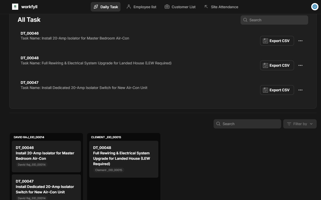 Daily Task Management Software - Screenshot 3 showing product features and functionality