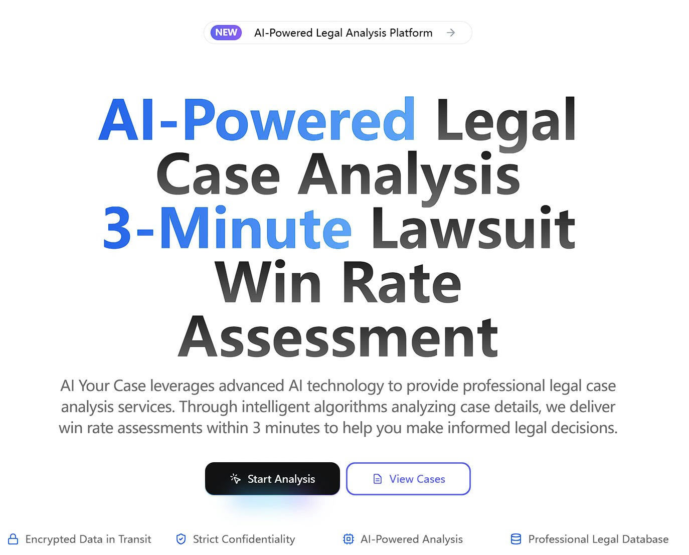 Média AI votre cas Préditeur de taux de victoire légale - prédiction de victoire en justice, analyse de cas et stratégie en 3 minutes 1