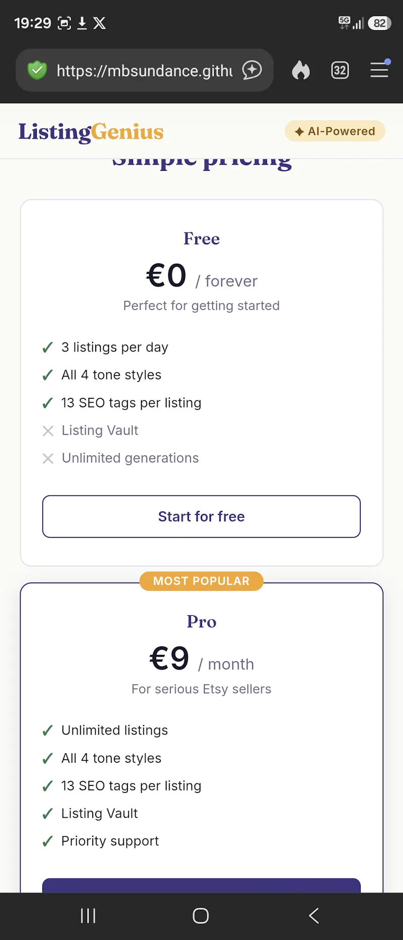 ListingGenius screenshot 2