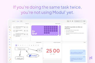 Modulを使用した個人の組織とチームのコラボレーションの画像。