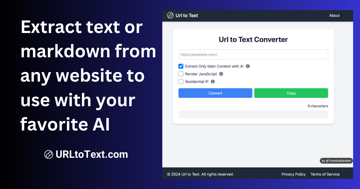 startuptile URLtoText-Extract clean text from any website