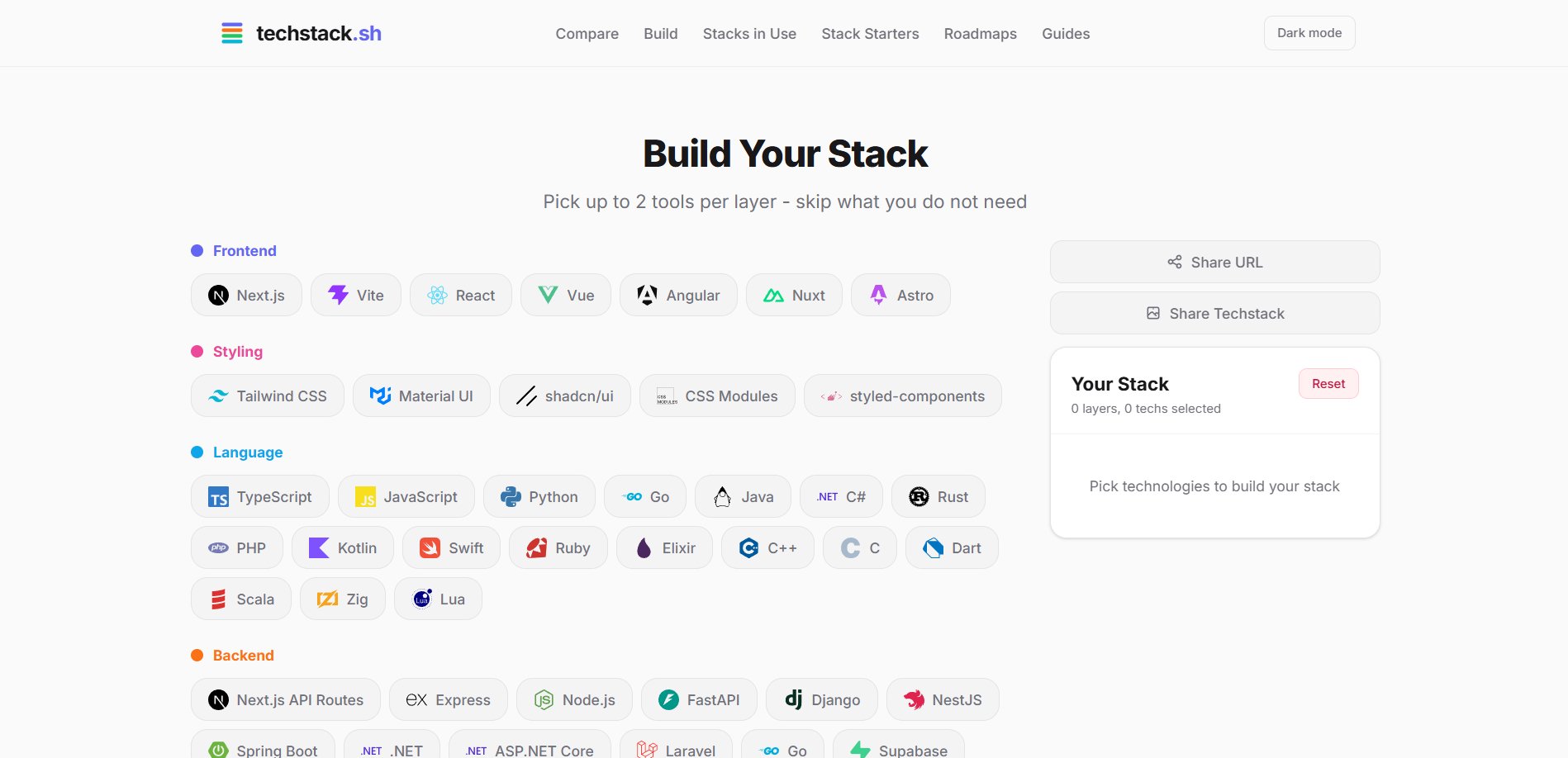 techstack.sh - Screenshot 3 showing product features and functionality