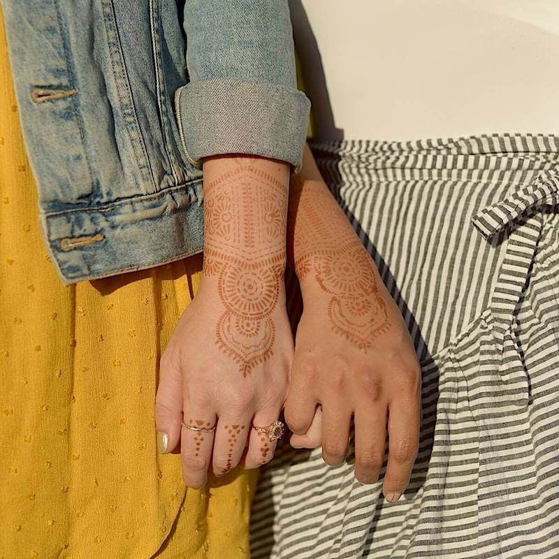 Matching Henna Tattoo Kit for Two People