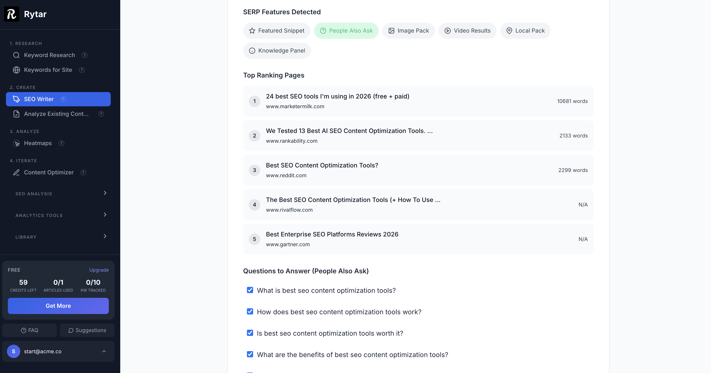 Rytar - Screenshot 2 showing product features and functionality